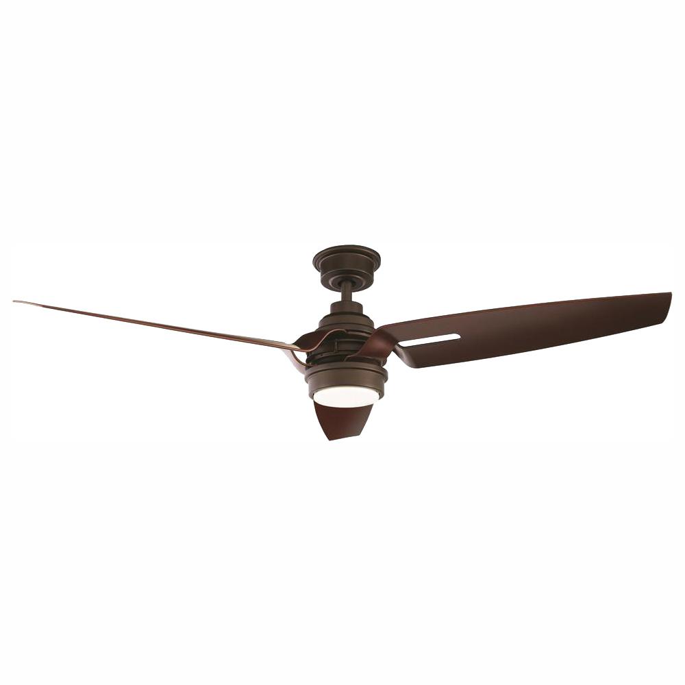 Home Decorators Collection Iron Crest 60 In Led Dc Motor Indoor Espresso Bronze Ceiling Fan With Light Kit And Remote Control