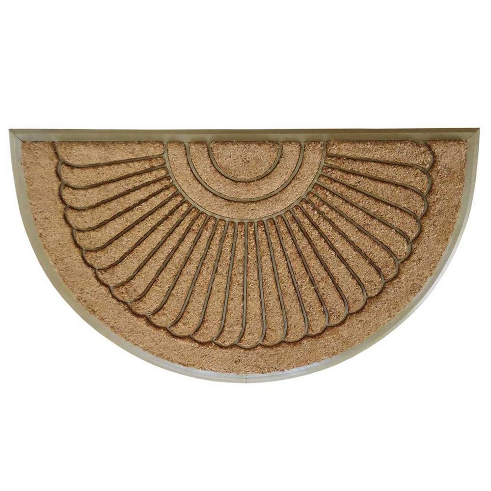 Nedia Home Dirt Busters Sunburst 18 In X 30 In Rubber Coir Door