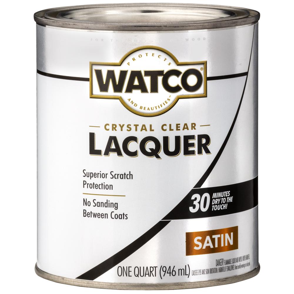 Watco 1 qt. Clear Satin Lacquer Wood Finish (6Pack)63241 The Home Depot
