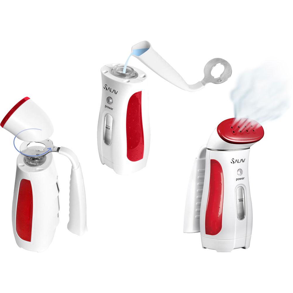 Salav Travel Handheld Garment Steamer Ts 01 Red The Home Depot