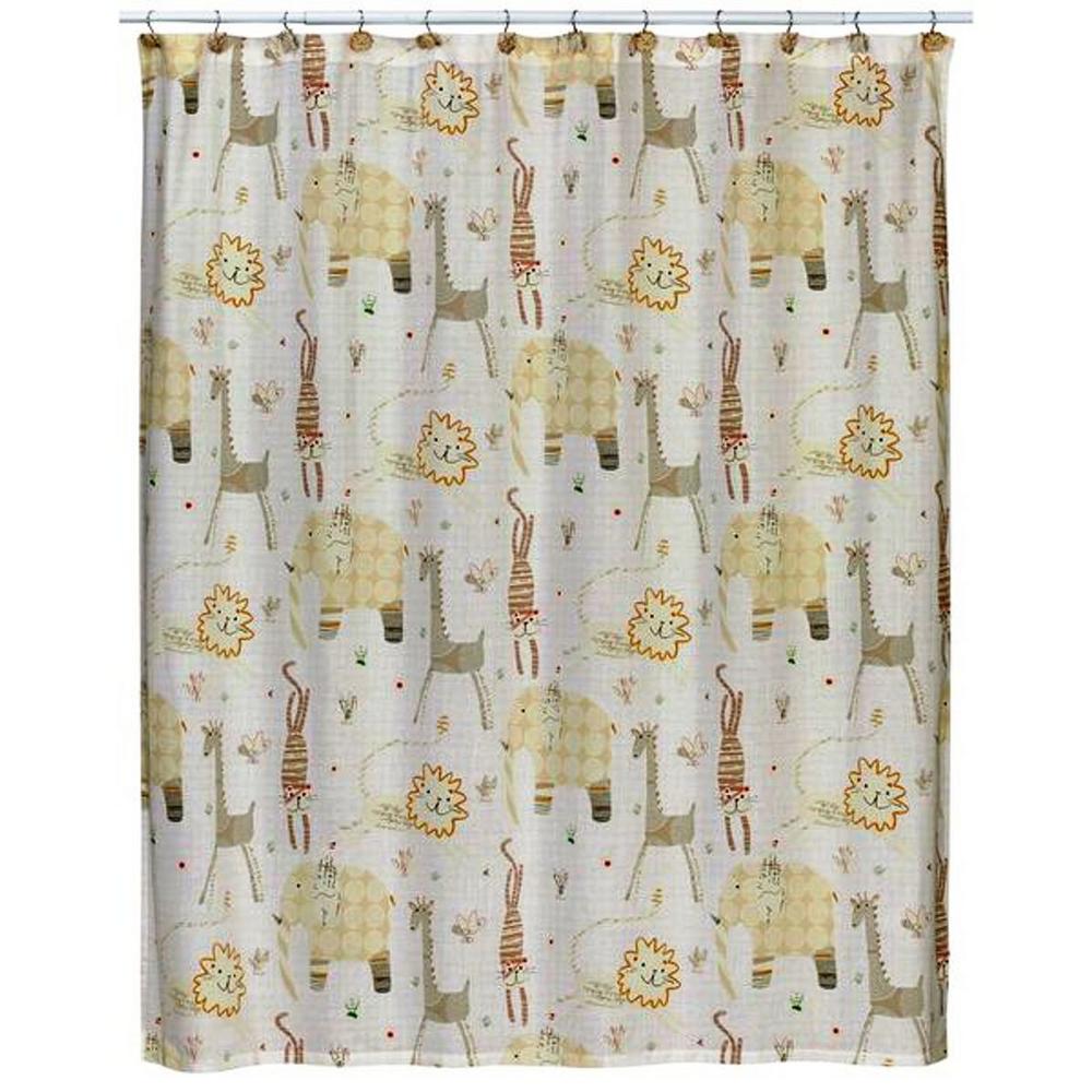 Creative Bath Animal Crackers 72 In X 72 In Nature Themed Shower Curtain Set S1022 3 The Home Depot