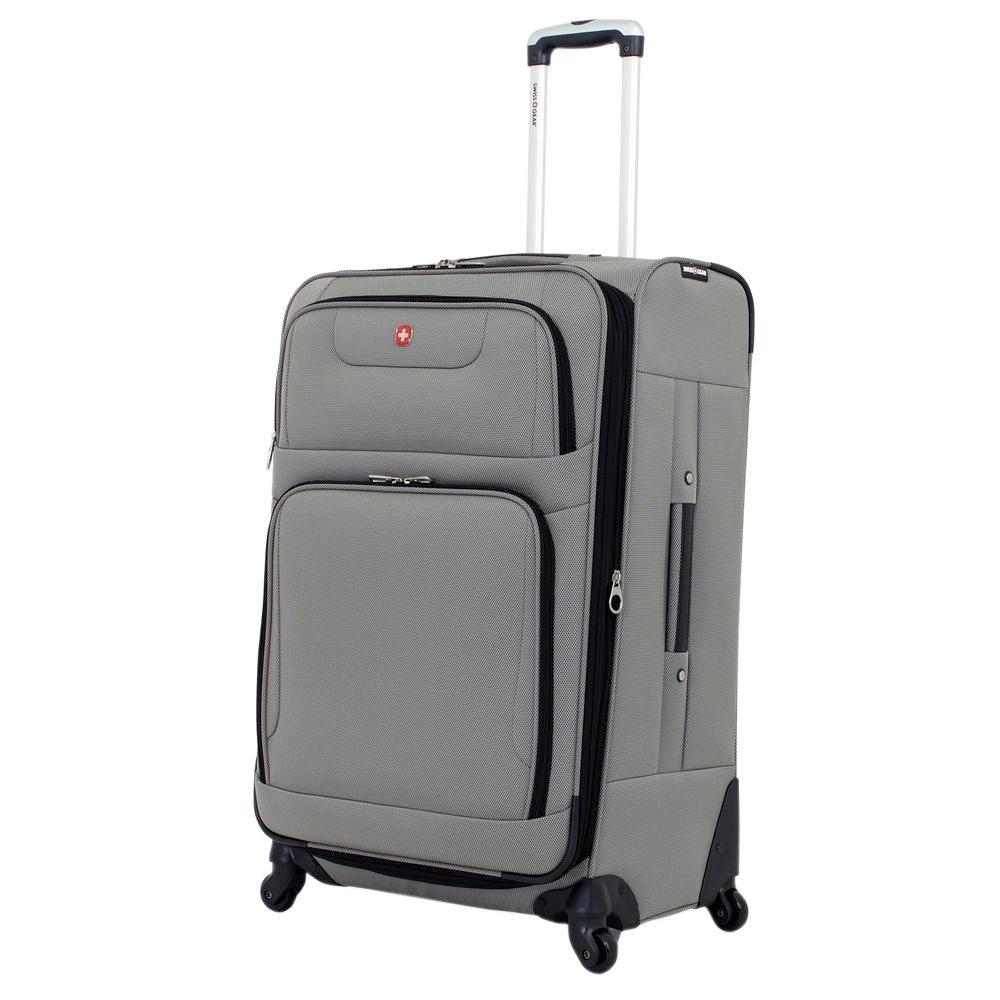Swissgear 28 In Spinner Suitcase Pewter 7297434177 The Home Depot Swissgear 28 In Spinner Suitcase Pewter
