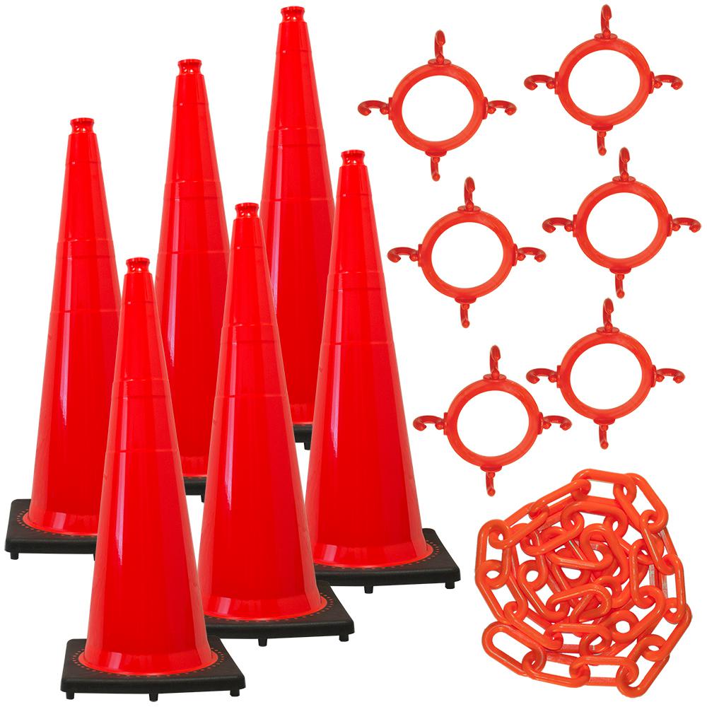 Weighted Base Traffic Cones Traffic Safety Supplies The Home Depot