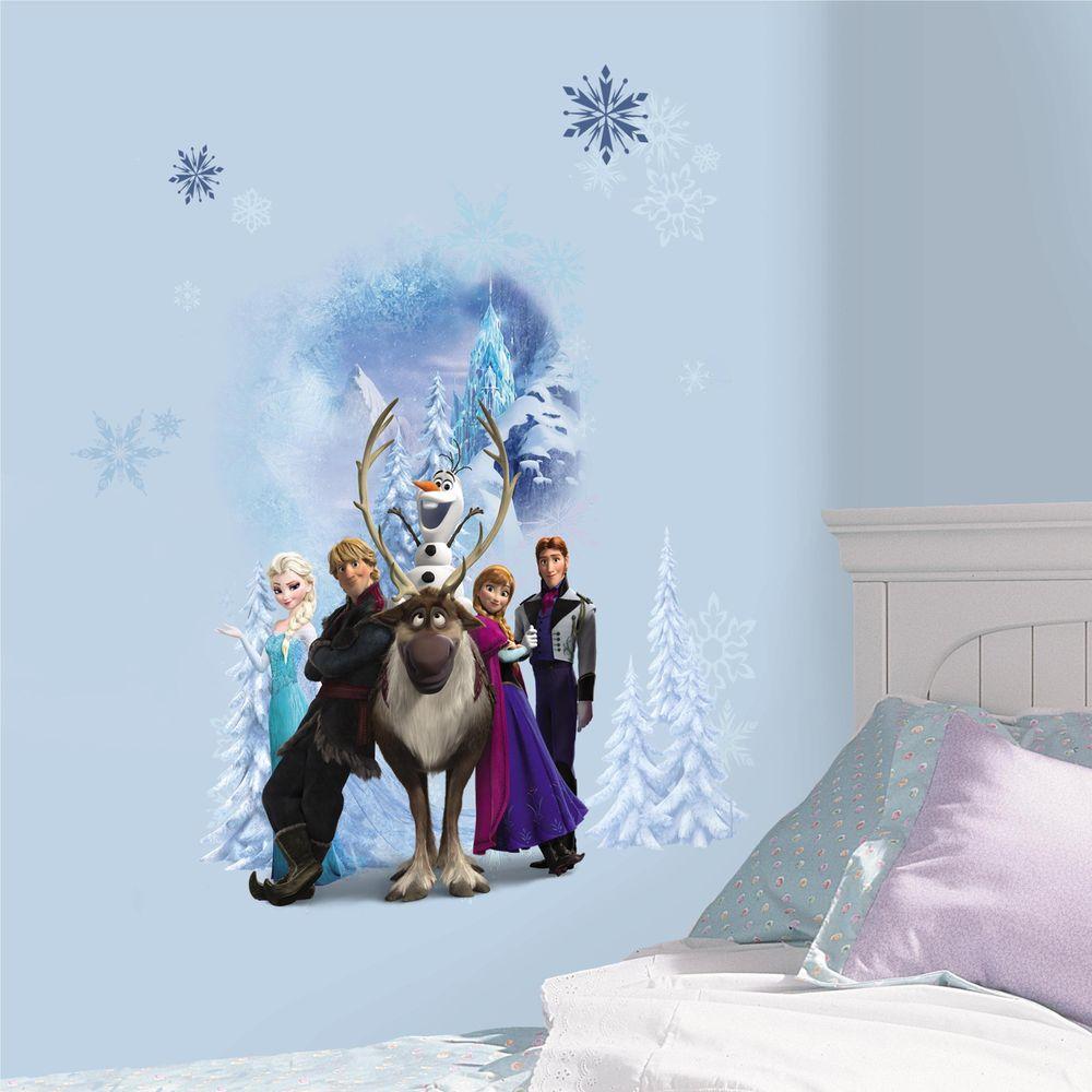 2 5 In X 21 In Disney Frozen Character Winter Burst Peel And Stick Giant Wall Decal 7 Piece