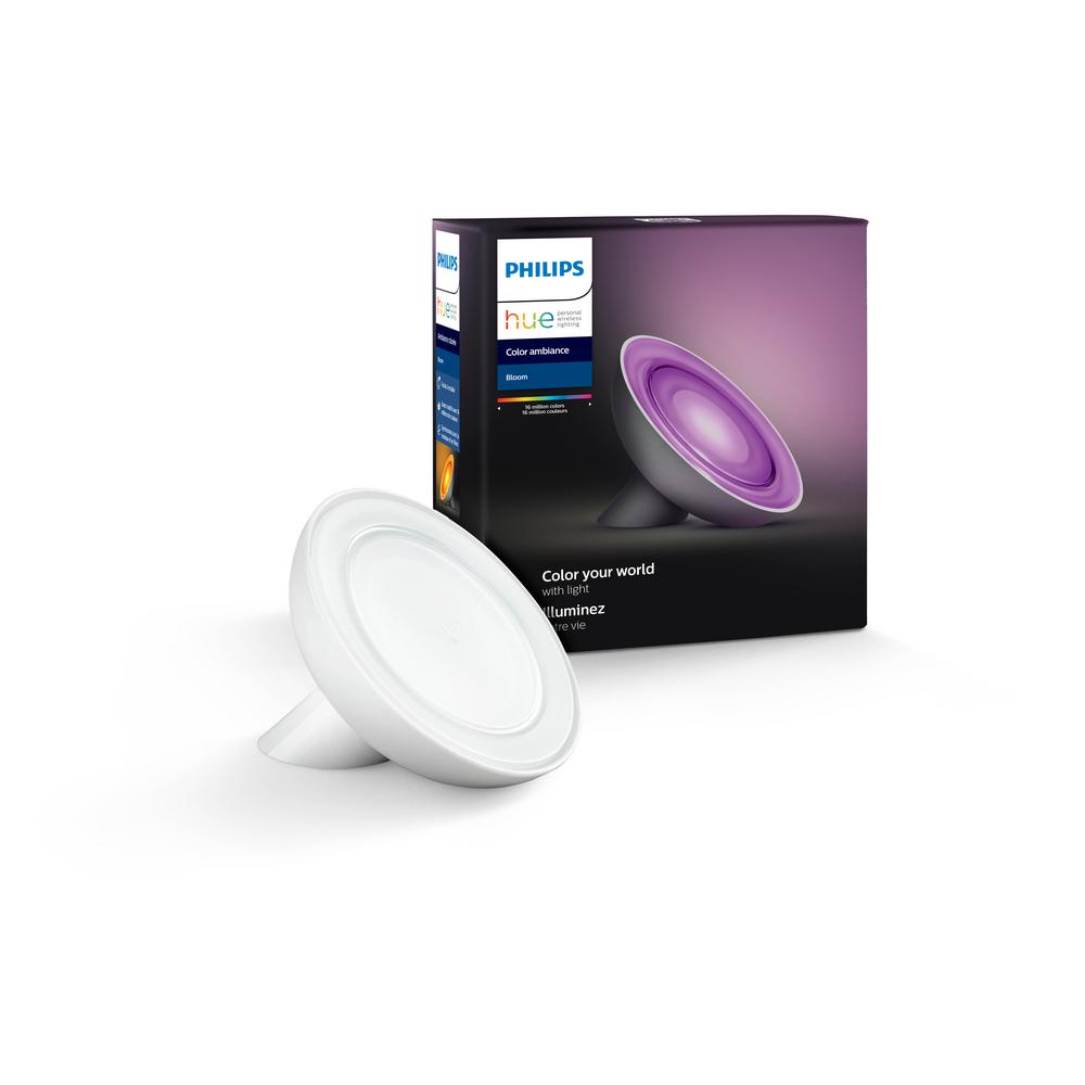 Philips Hue Bridge Night Lights Light Bulbs The Home Depot Hue Bloom Dimmable Led Smart Table Lamp Google Istant Alexa And Le