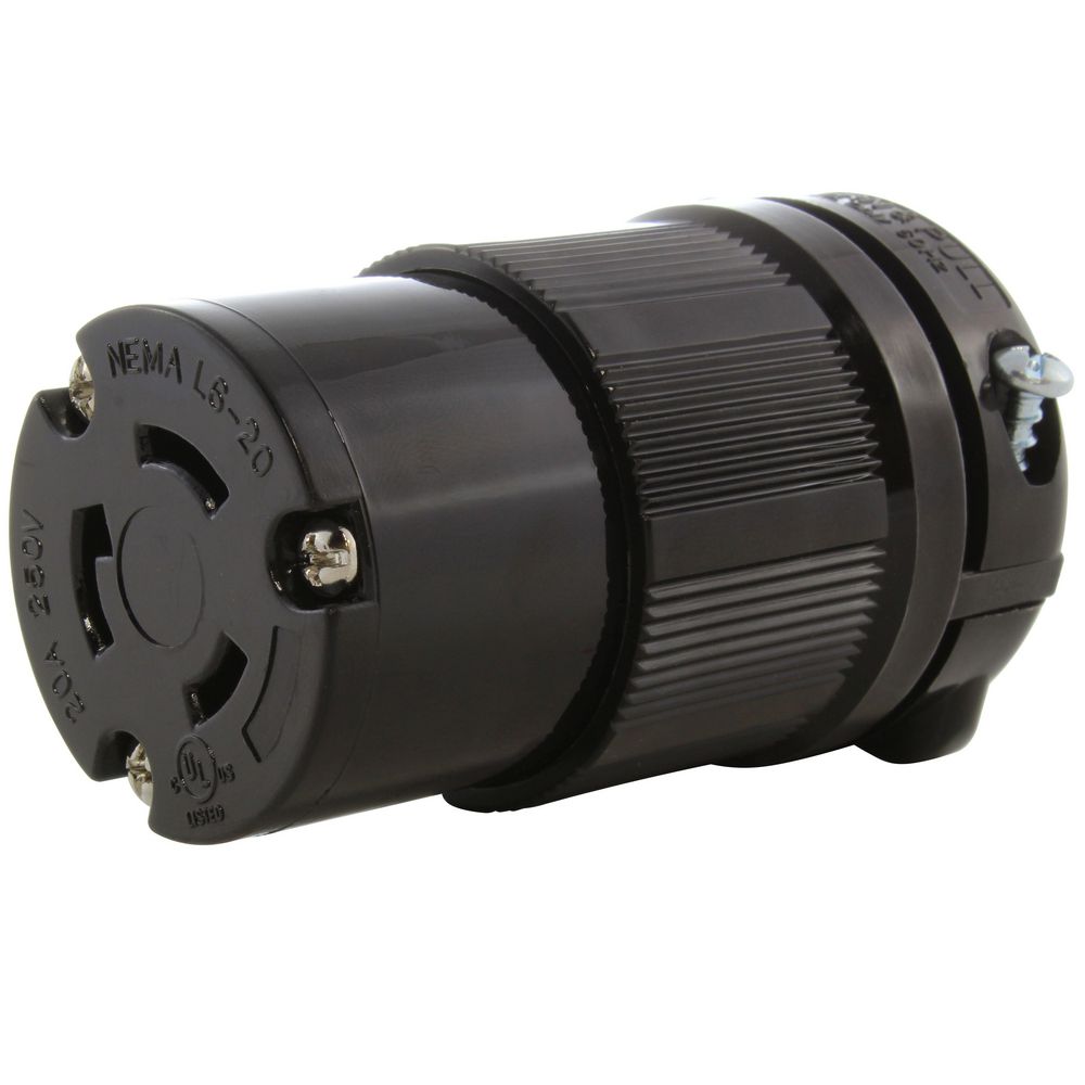 AC WORKS® NEMA L21-20R Locking Female Connector - 3-Phase, 20A, 120/208V, Weather Resistant, Orange