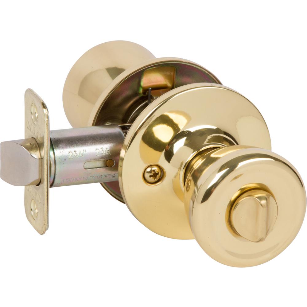 Callan Brayden Classic Style Polished Brass Tulip Shaped Bed Bath Door Knob