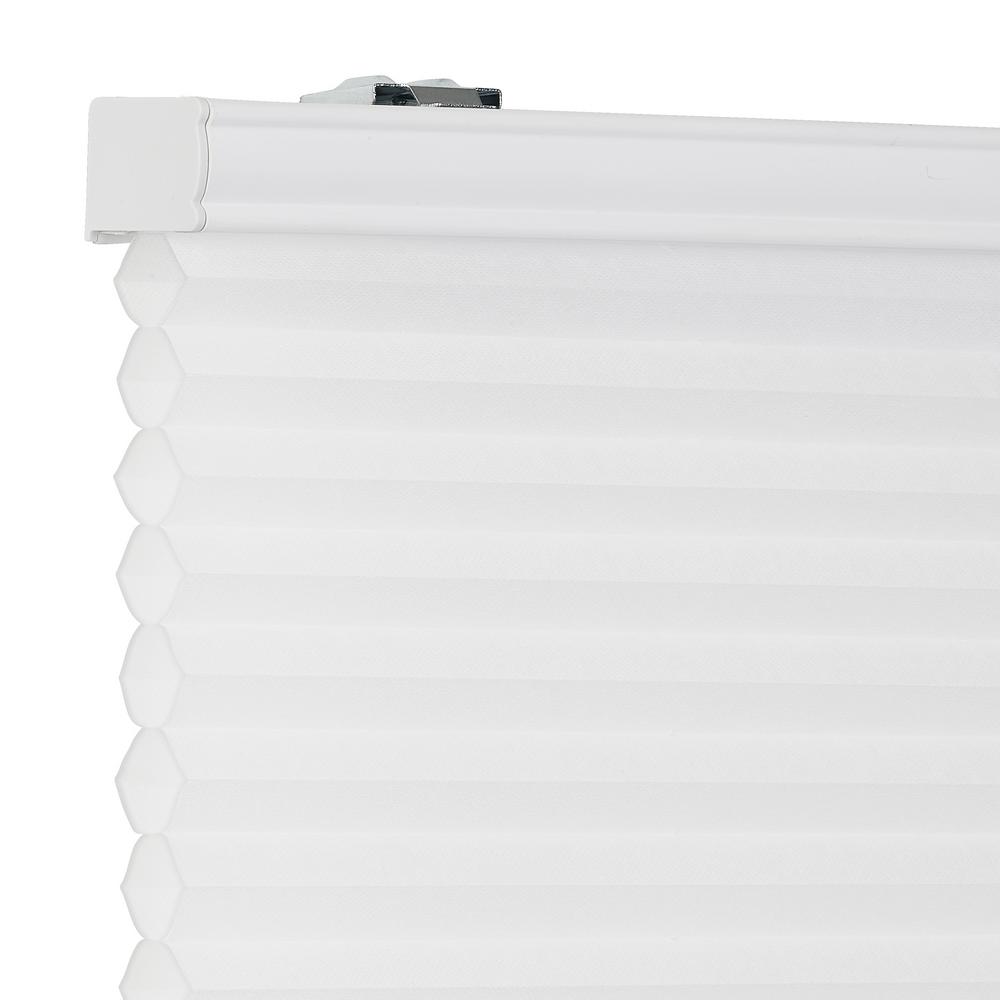 White ACHIM Honeycomb Cordless Polyester Pleated Cellular Shade