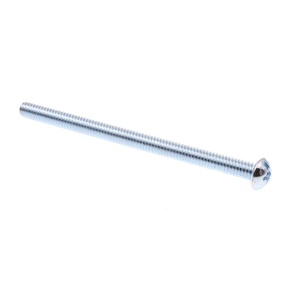 Prime-Line 9004899 Machine Screw Zinc Plated Steel #10-24 X 4 in Round Head Slotted//Phillips Combo Pack of 25