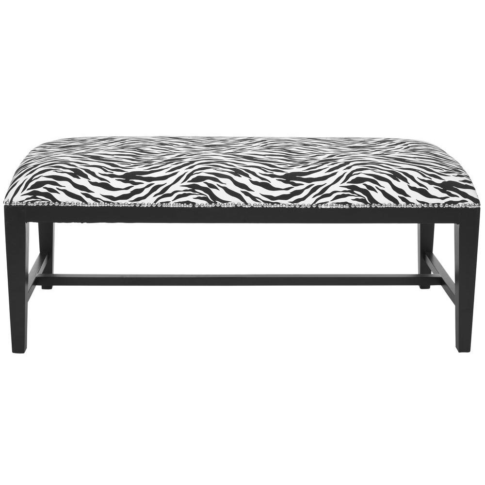 Safavieh Zambia Zebra Bench MCR4533A The Home Depot