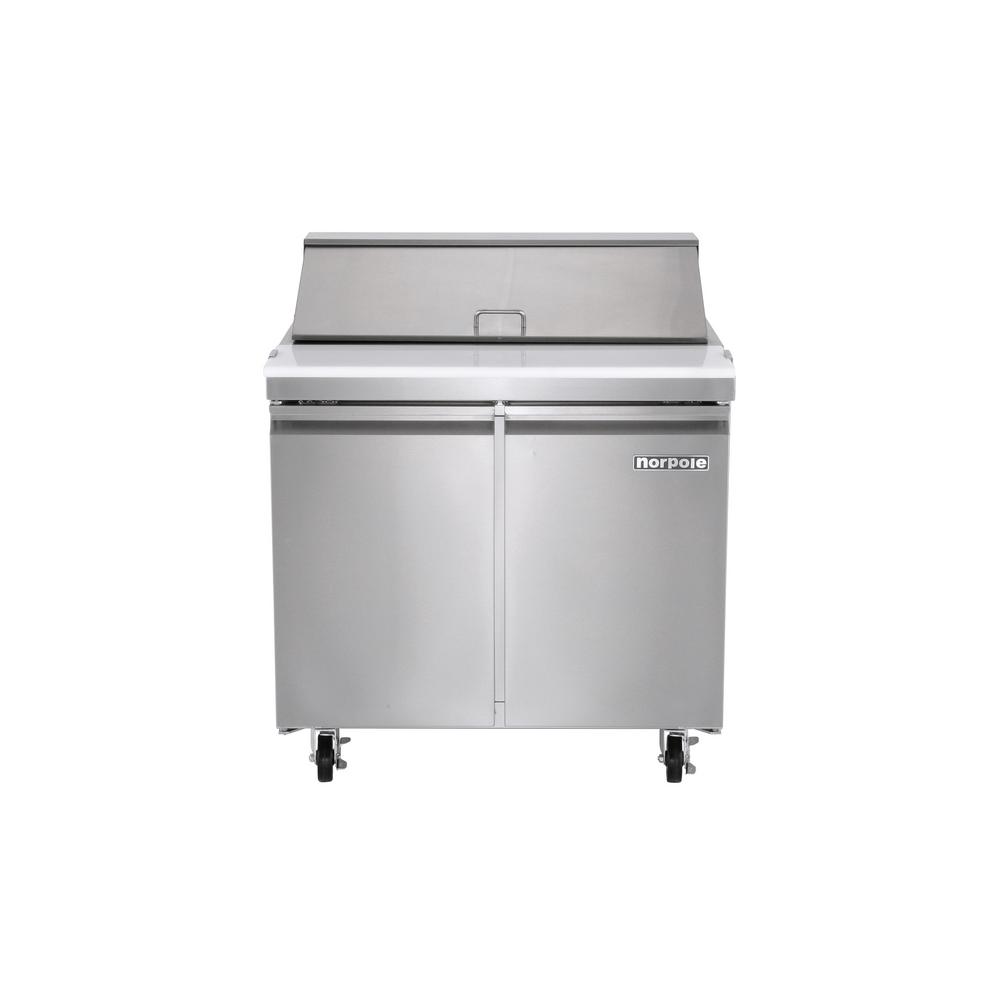 Norpole 37 in. W, 7.6 cu. ft. Mega Top Sandwich/Salad Prep Commercial