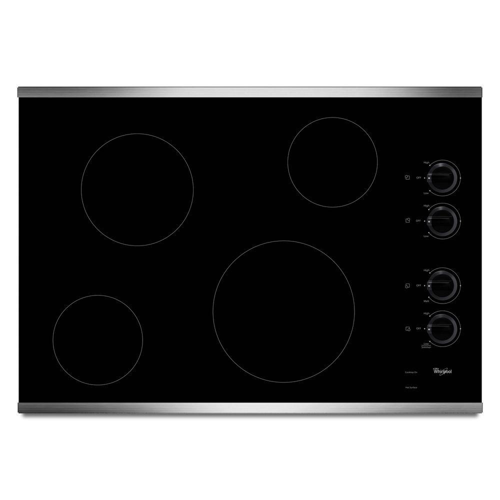 GE 30 in. Coil Electric Cooktop in Stainless Steel with 4 Elements