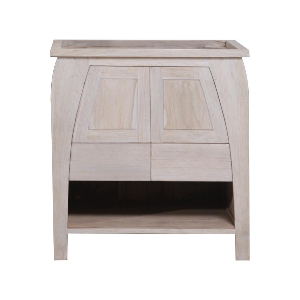 Coastal Vogue Tranquility 30 in. L Teak Vanity Only in Rustic