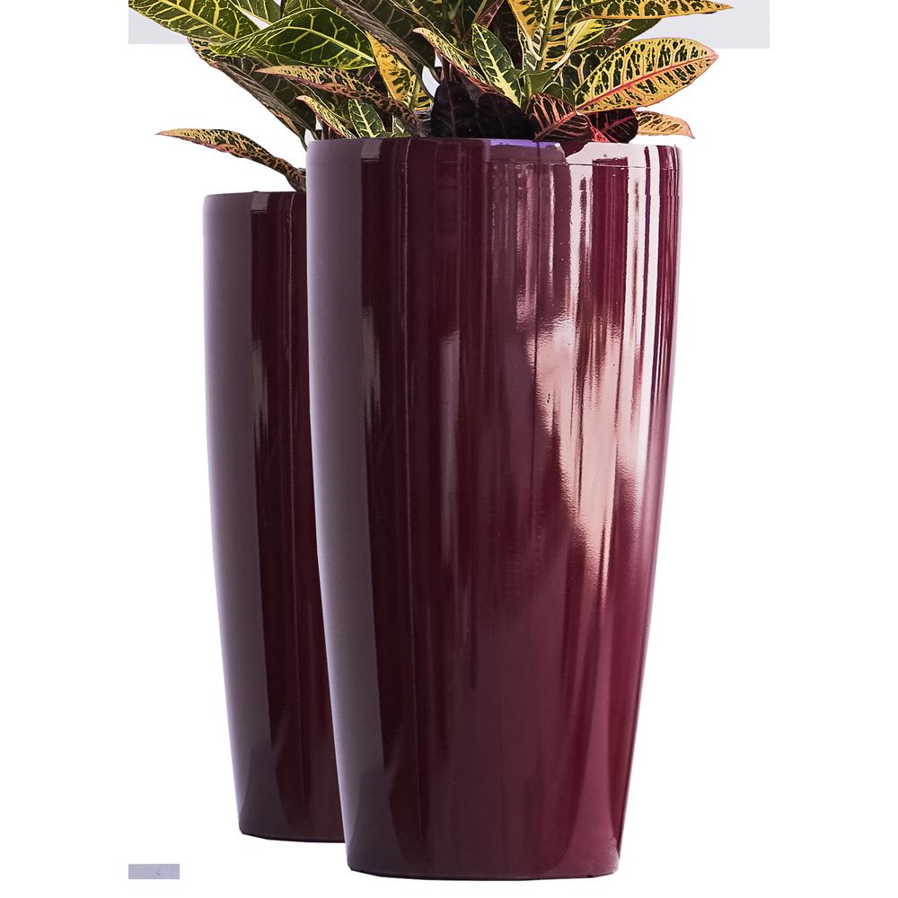 X Brand Xbrand 30 in. Tall Red Plastic Nested Self Watering Indoor
