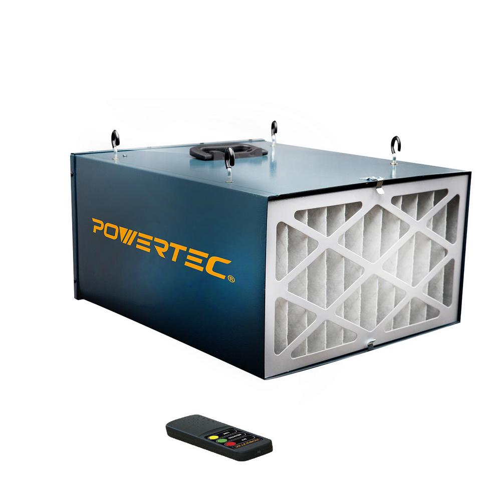POWERTEC 3-Speed Remote Controlled Air Filtration Systems (300/350/400 CFM)