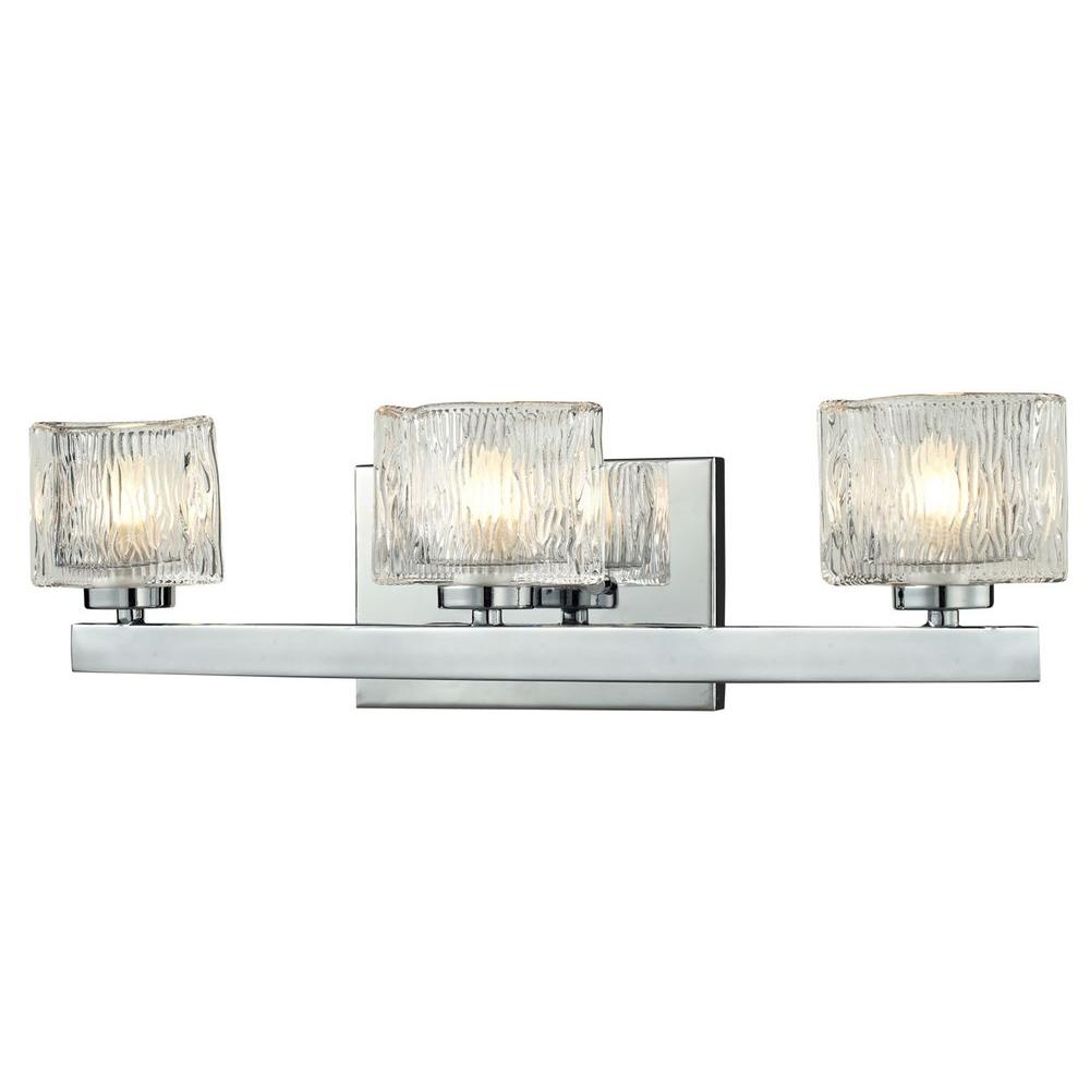 Glomar Tolosa 3-Light Polished Chrome Bath Vanity Light-HD-4083 - The ...