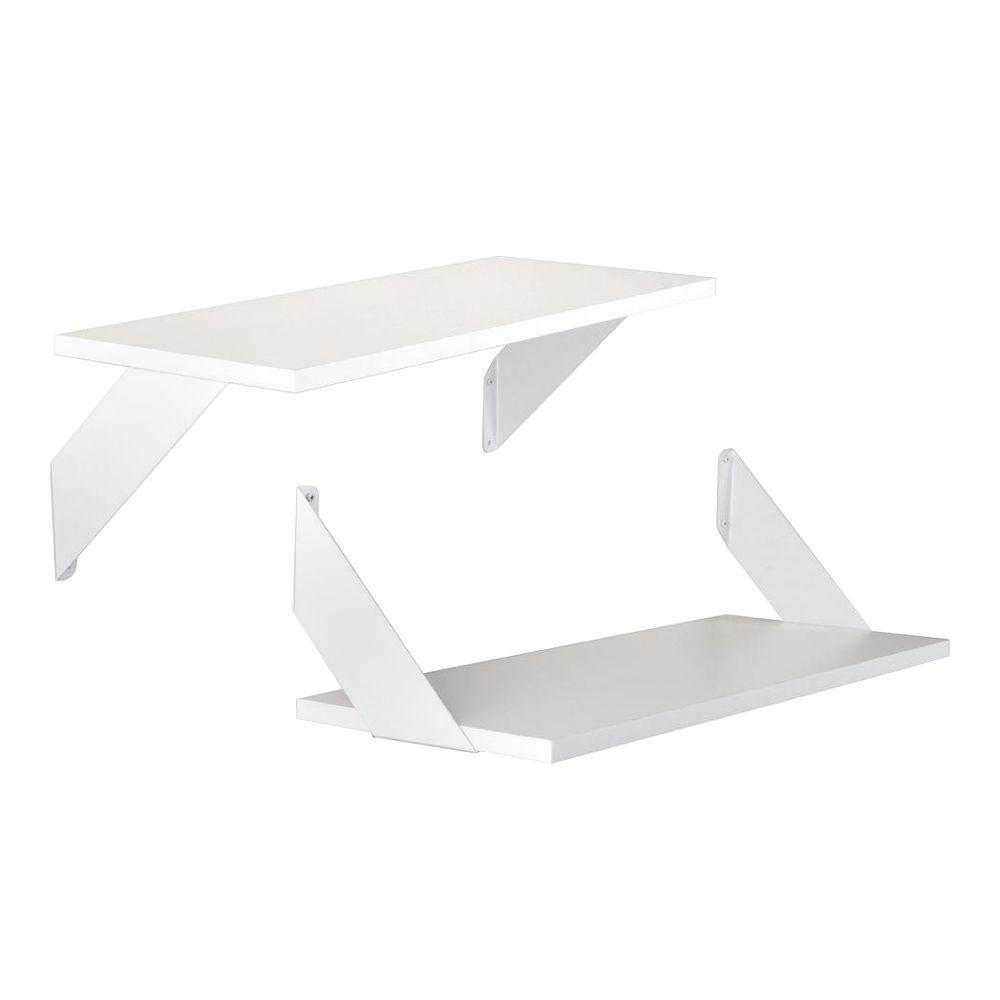 Knape & Vogt 10 in. x 24 in. White Over/Under Decorative Shelf KitKT