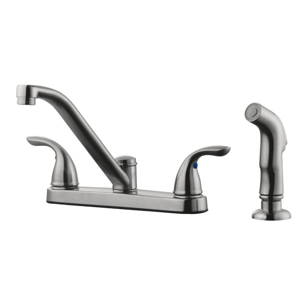 Design House Ashland 2 Handle Standard Kitchen Faucet With Side