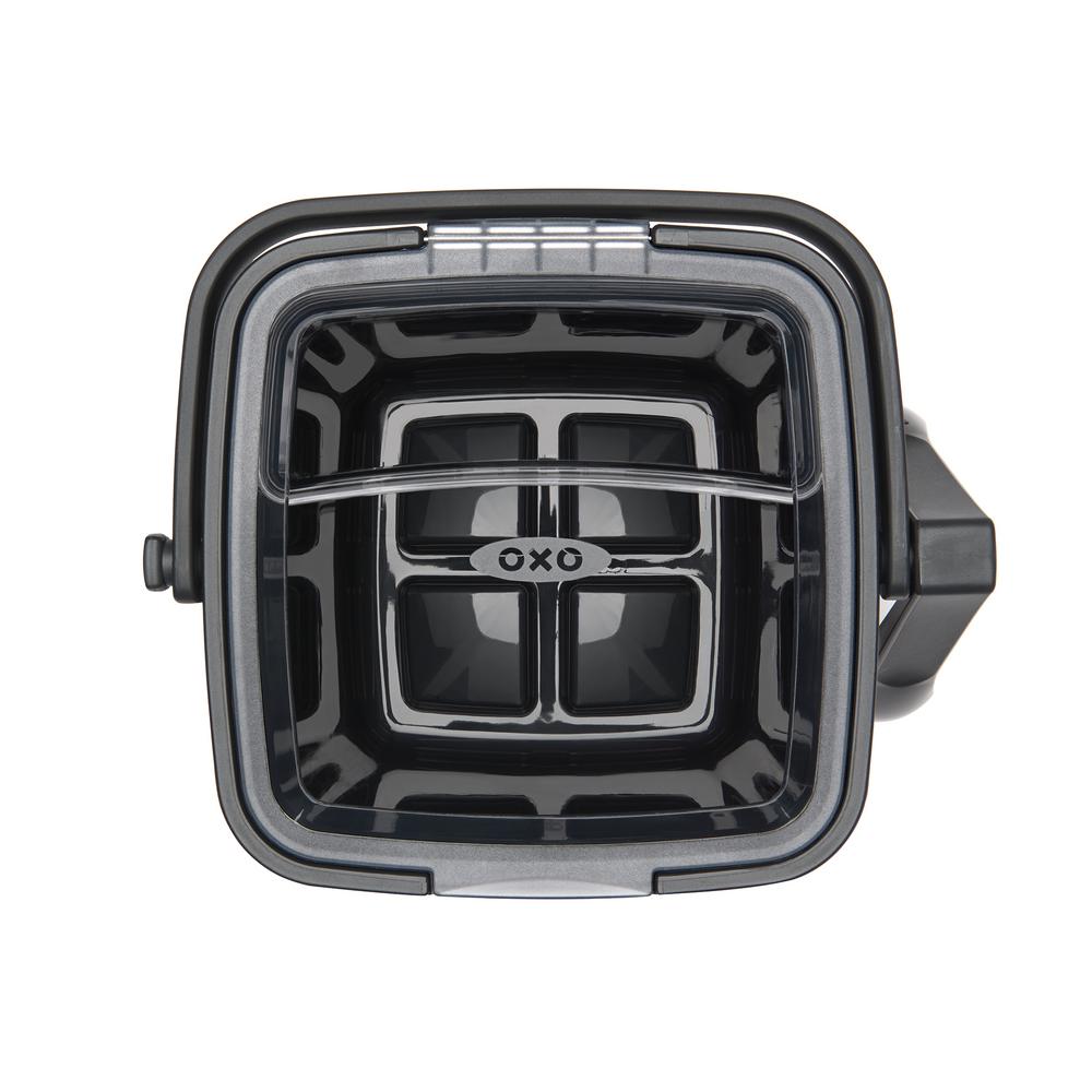 oxo good grips double wall ice bucket with tongs and garnish tray