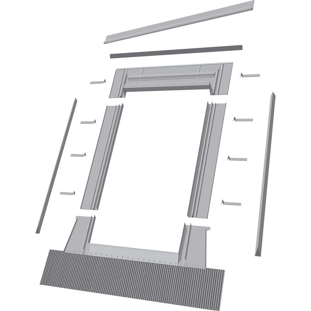 Fakro Aluminum HighProfile Tile Roof Flashing Kit for Deck Mount