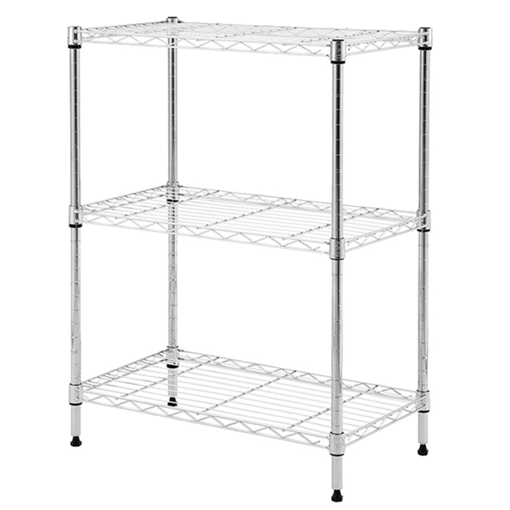 HDX Chrome Wire 3-Shelf Unit 24 in. x 14 in. x 30 in.-E356075OAH3RTH ...