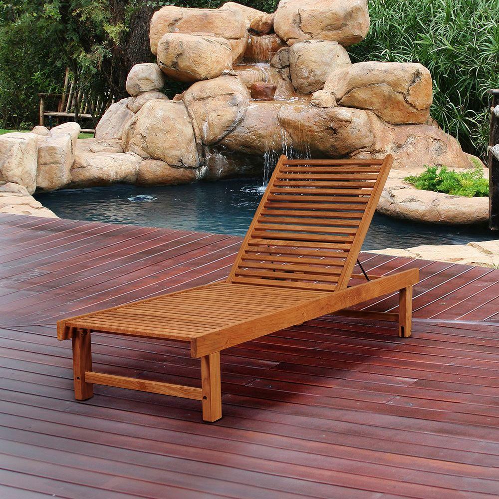 Amazonia Radcliffe Teak Patio LoungerSC NIASLOUNGER The Home Depot