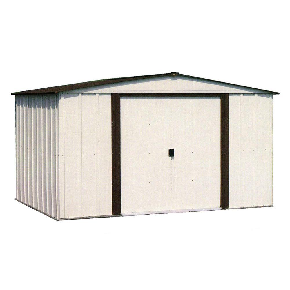 arrow newport 10 ft. x 12 ft. metal shed-np101267 - the