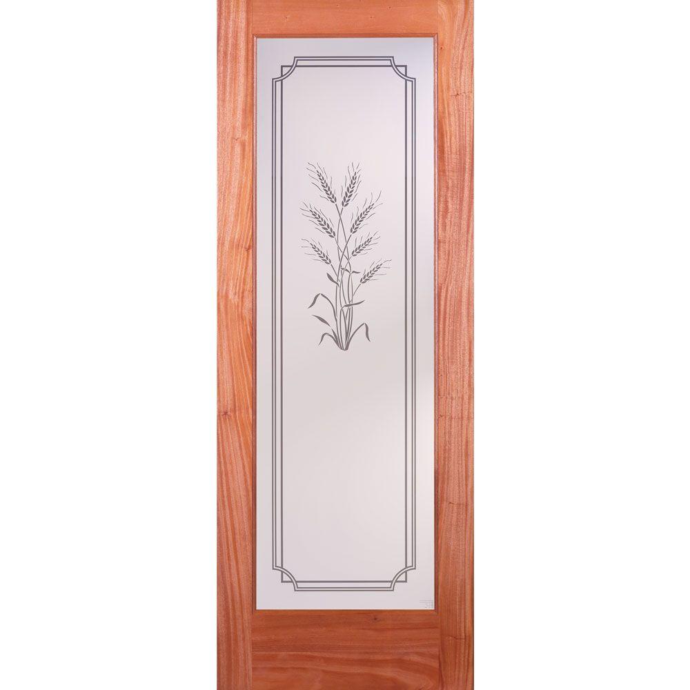 Feather River Doors 32 in. x 80 in. 1 Lite Unfinished Mahogany Harvest