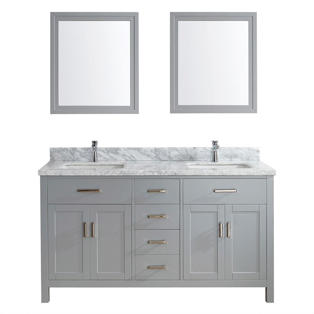 Studio Bathe Kalize II 63 in. W x 22 in. D Vanity in Oxford Gray with