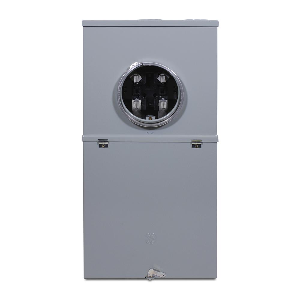 GE Meter Socket Load Center 200 Amp 4Space 8Circuit Galvanized Steel