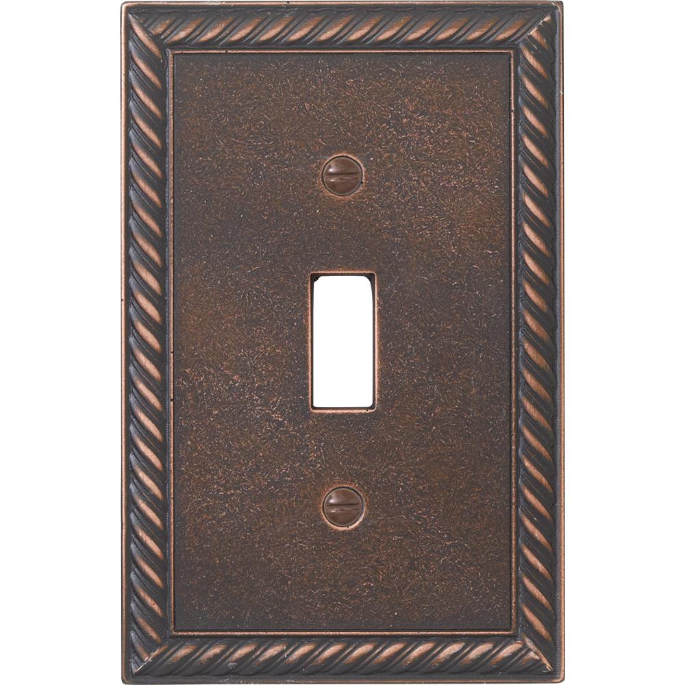 Hampton Bay Pearson Rope 1 Gang Toggle Oil Rubbed Bronze Hampton Bay Pearson Rope 1 Gang Toggle Oil Rubbed Bronze