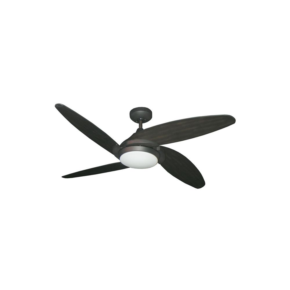 Troposair Tuscan 52 In Led Oil Rubbed Bronze Ceiling Fan And Light With Remote Control