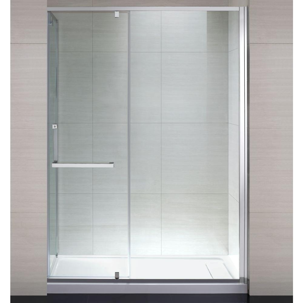 Schon Brooklyn 60 in. x 79 in. Semi Framed Shower Enclosure with 