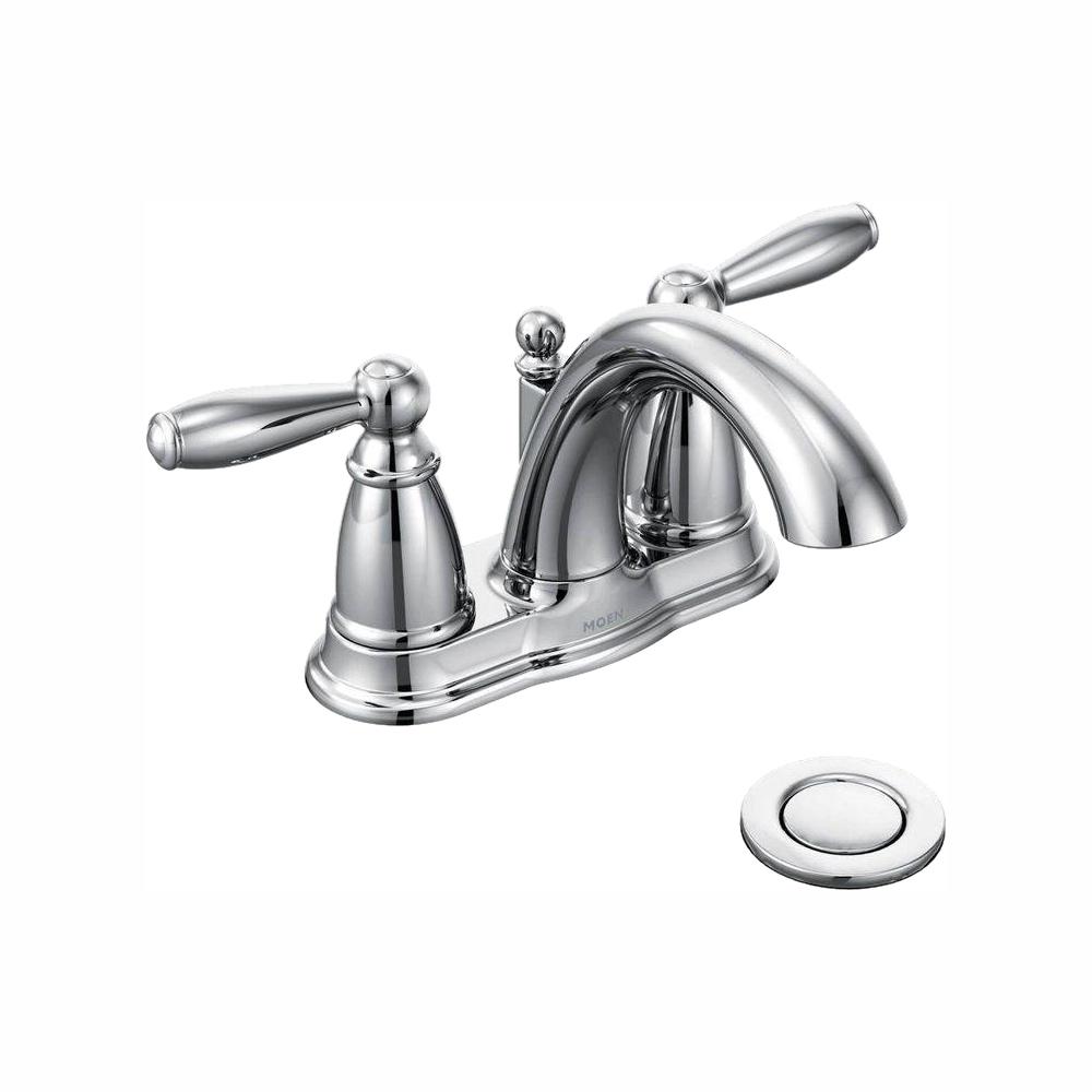 MOEN Eva 4 in. Centerset 2Handle HighArc Bathroom Faucet in Chrome6410 The Home Depot