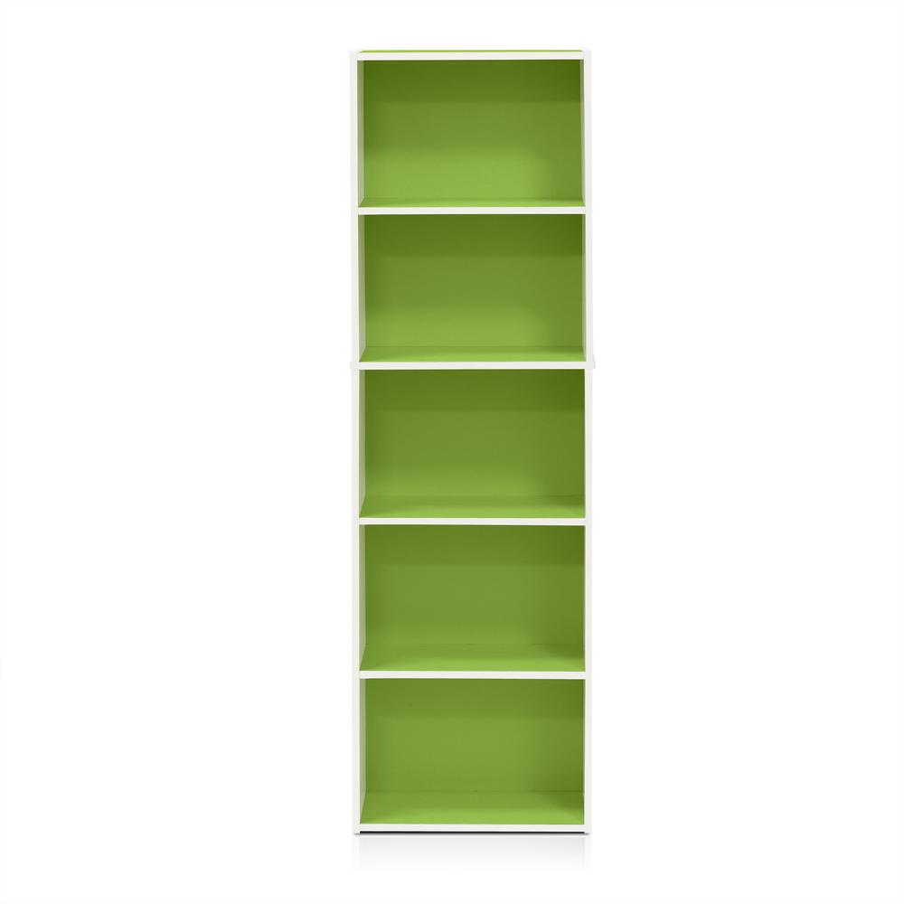 Furinno 11055 5-Tier Reversible Color Open Shelf Bookcase