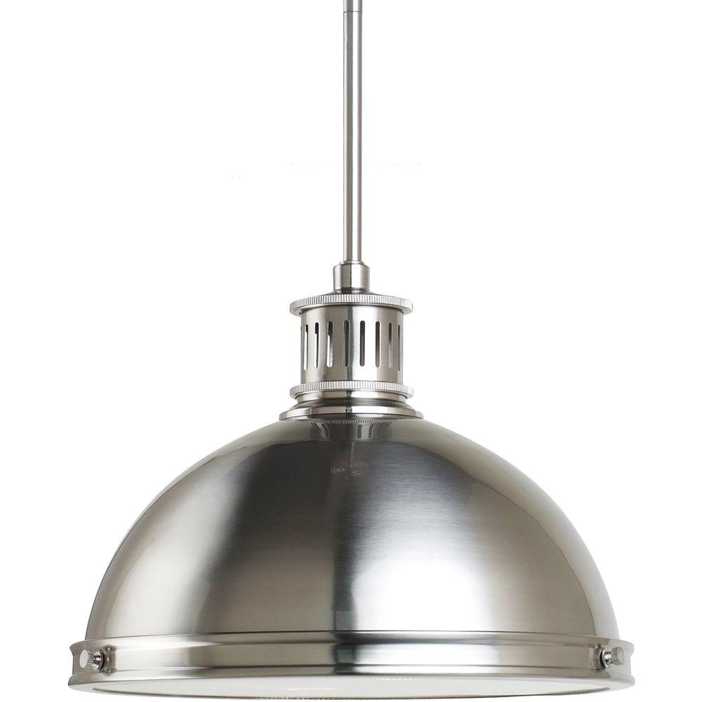 sea gull lighting pratt street metal 2-light brushed nickel pendant