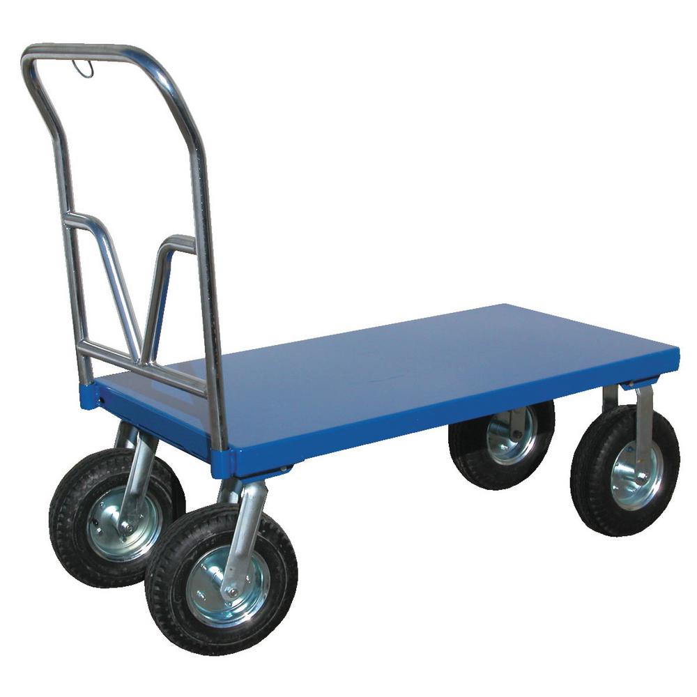 Vestil 24 In X 48 In Pneumatic Tire Platform Cart Pnu 2448 The Home