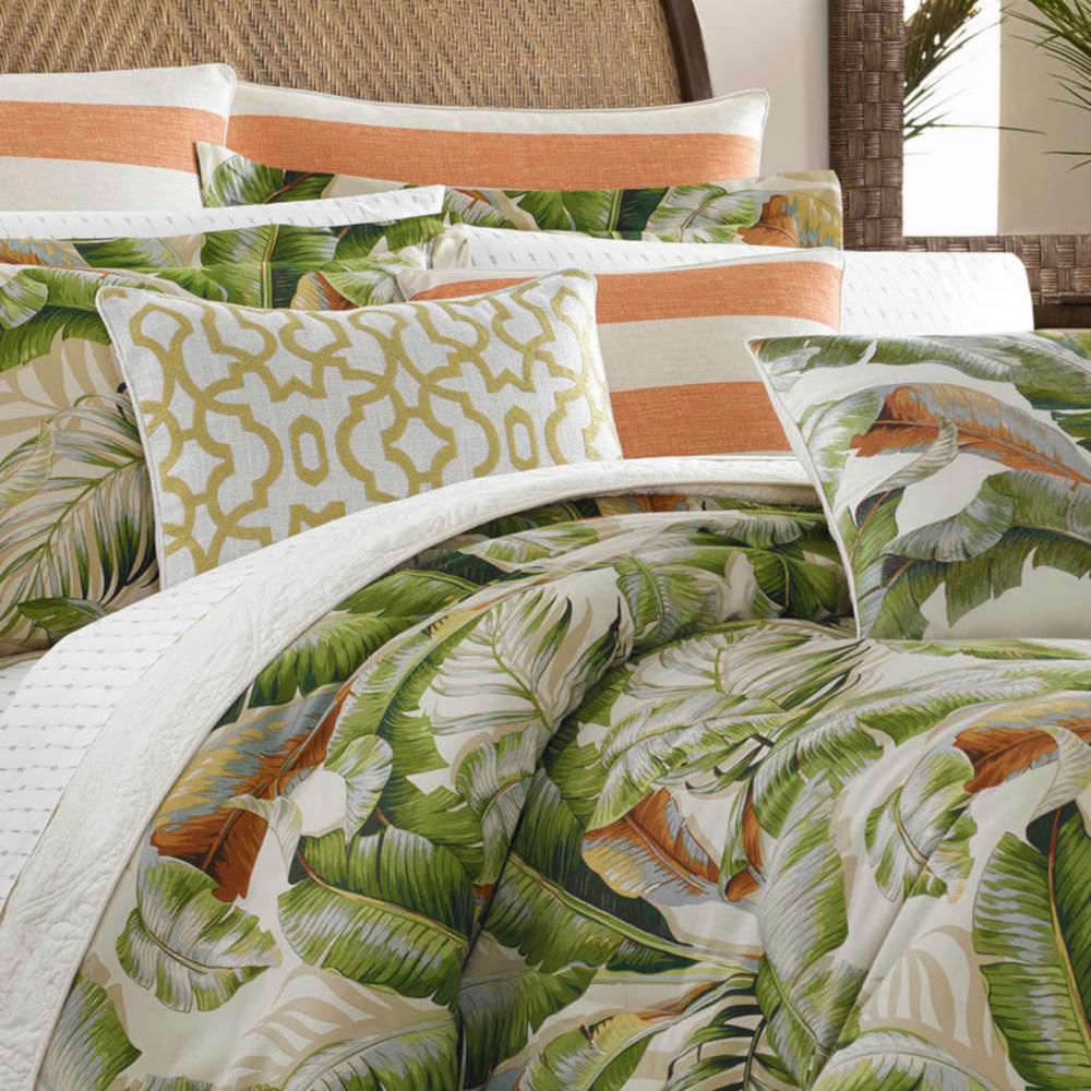 Tommy Bahama Palmiers 3 Piece Green Botanical King Duvet Cover Set