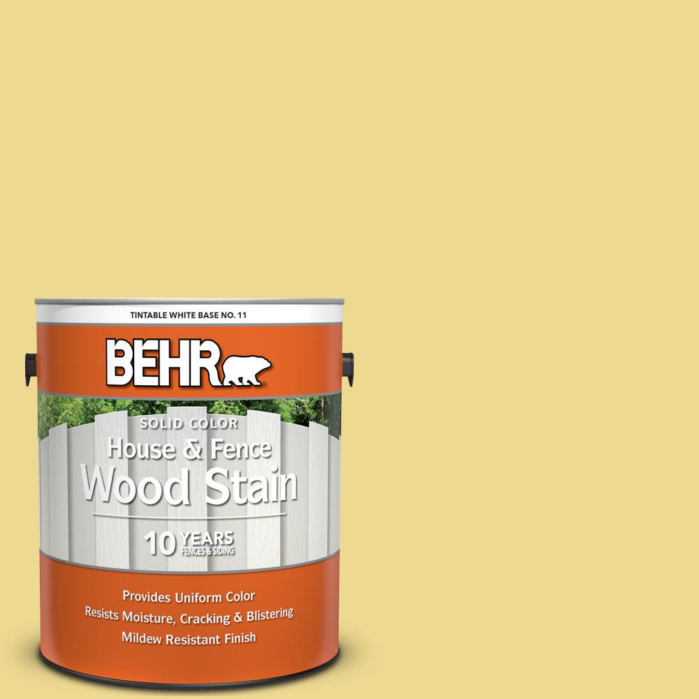 Behr 1 Gal P3 4 Pineapple Crush Solid Color House And Fence Exterior Wood Stain The Home Depot