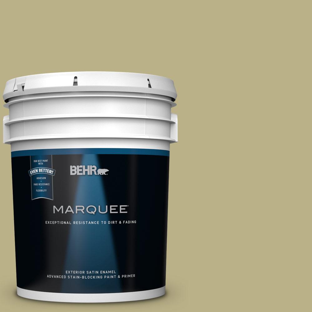 BEHR MARQUEE 5gal. 390F5 Ryegrass Satin Enamel Exterior Paint945405