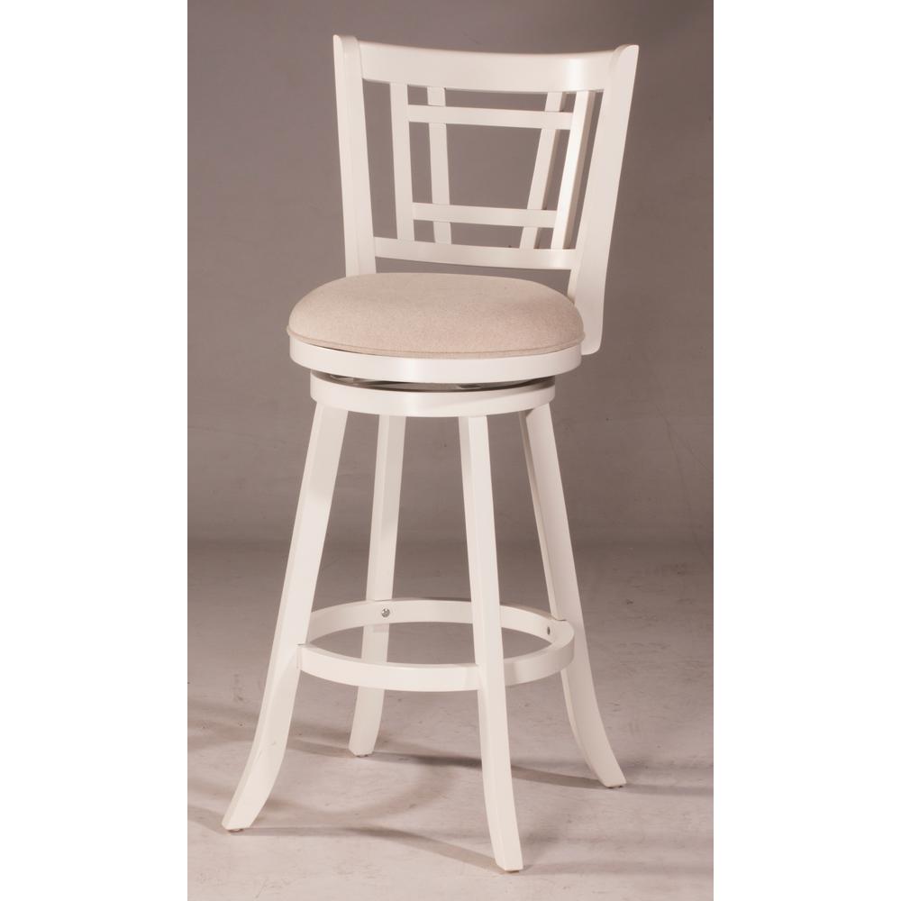 Hilale Furniture Fairfox White Swivel Counter Stool 4650 828 Hilale Furniture Fairfox White Swivel Counter Stool