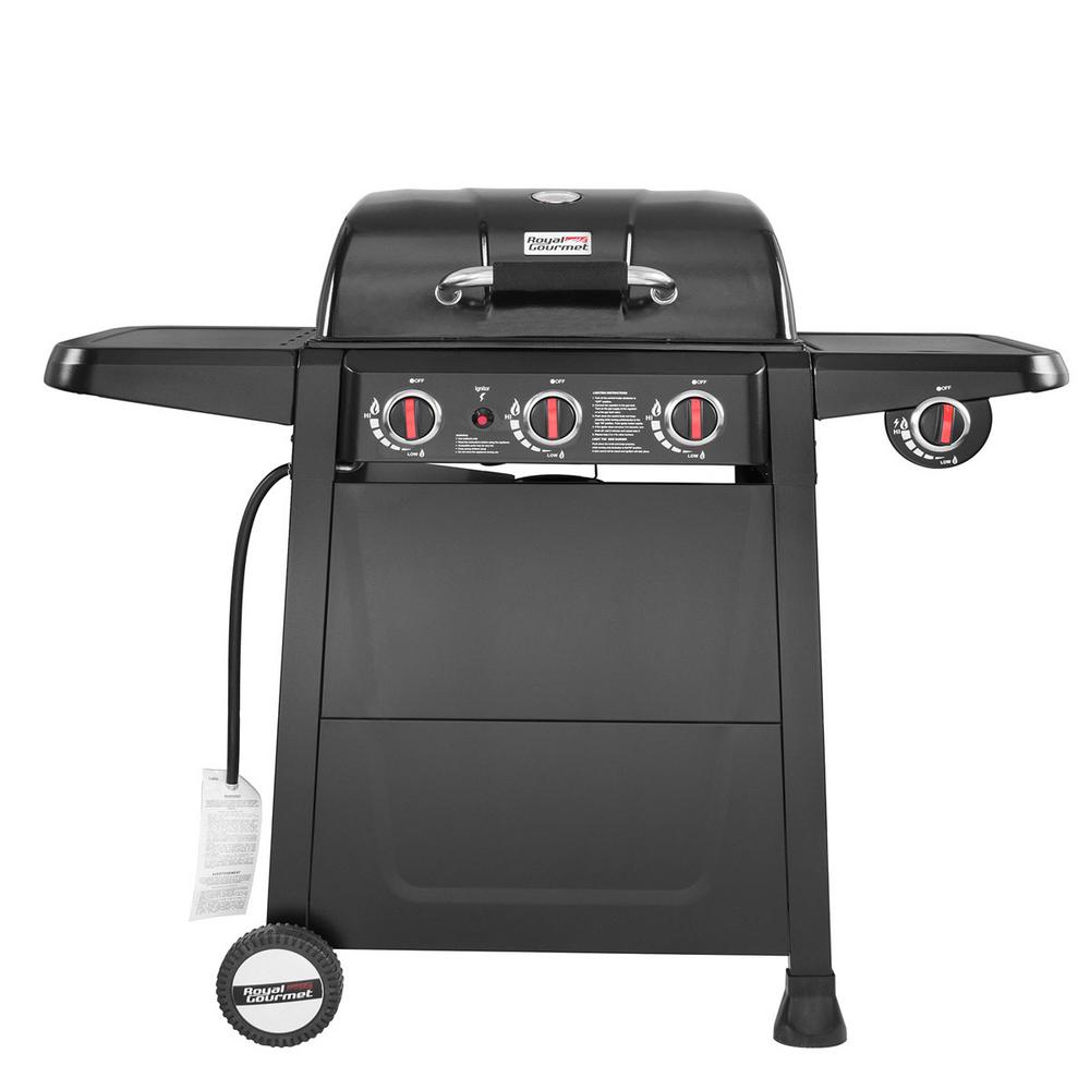 Smoke Hollow Gas Charcoal And Smoker Grill With Side Burner In 3 Burner 39 000 Btu Liquid Propane Gas Grill With Lidded Side