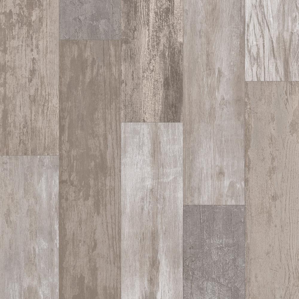 Wood Grain Concrete Stain Resistant Sheet Vinyl Petrified Oak Plank Stone 13 2 Ft Wide X Your Choice Length Residential Vinyl Sheet Flooring