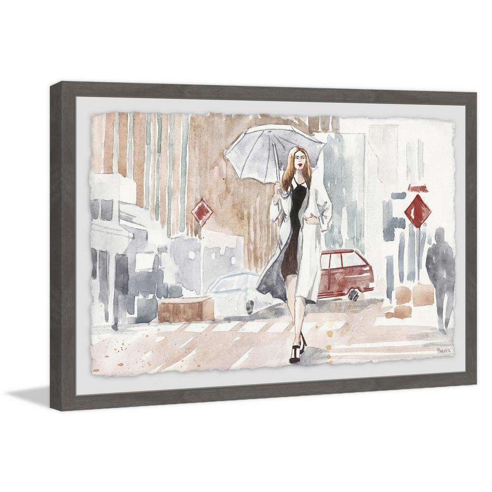 Unbranded 16 In H X 24 In W White Umbrella By Parvez Taj Framed Wall Art Josu650gwfpfl24 The Home Depot