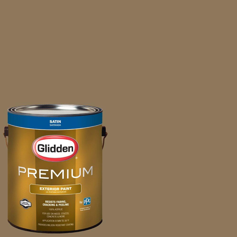 Glidden Premium 1gal. HDGY26D Dark Hammered Gold Satin Latex Exterior