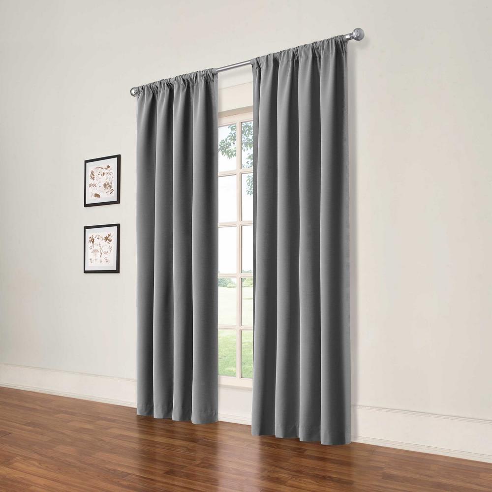 Eclipse Noel Grey Rod Pocket Panel 17525042x084gre The Home Depot
