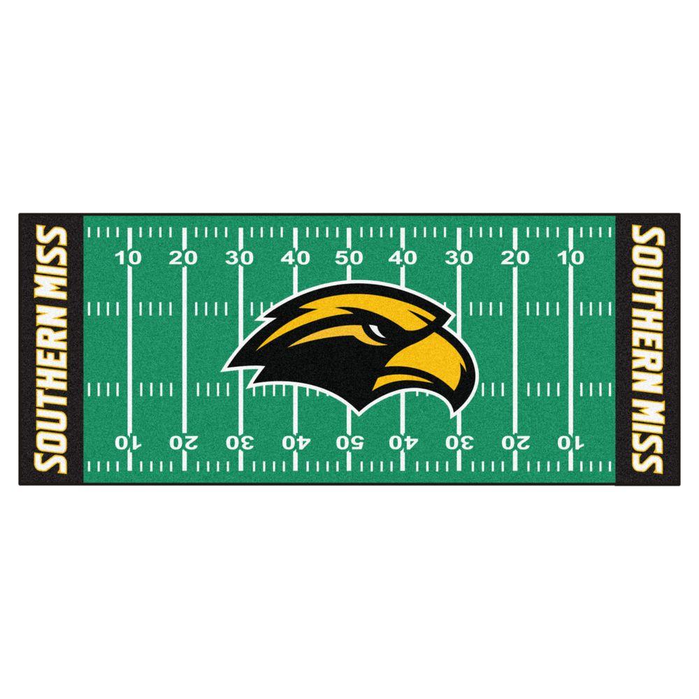 Fanmats Georgia Tech 3 Ft X 6 Football Field Rug Runner Ncaa University Of Southern Mississippi Green 3 Ft X 6