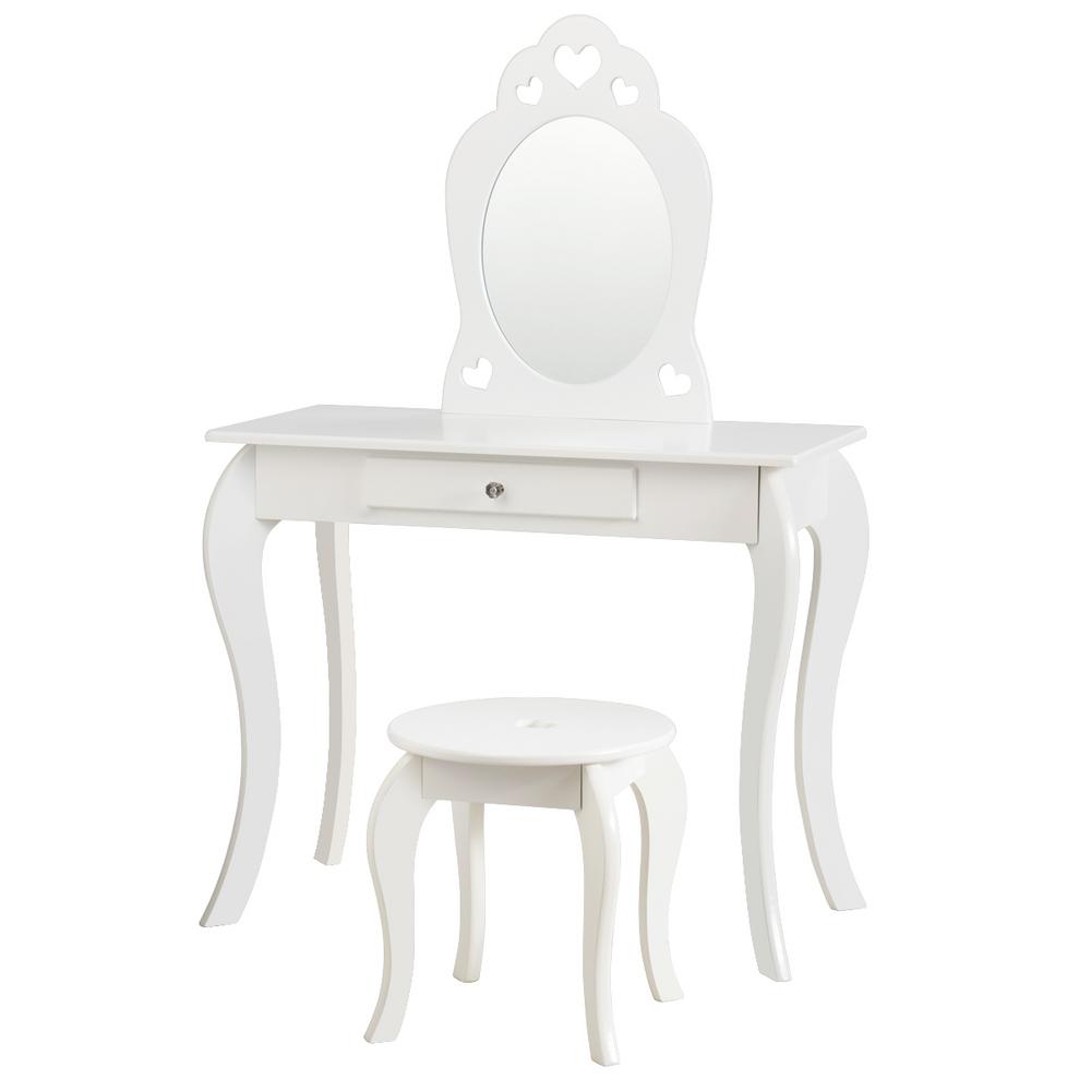 kids white dressing table