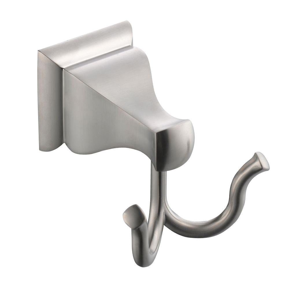 Glacier Bay Milner Double Robe Hook in Brushed Nickel201202204 The