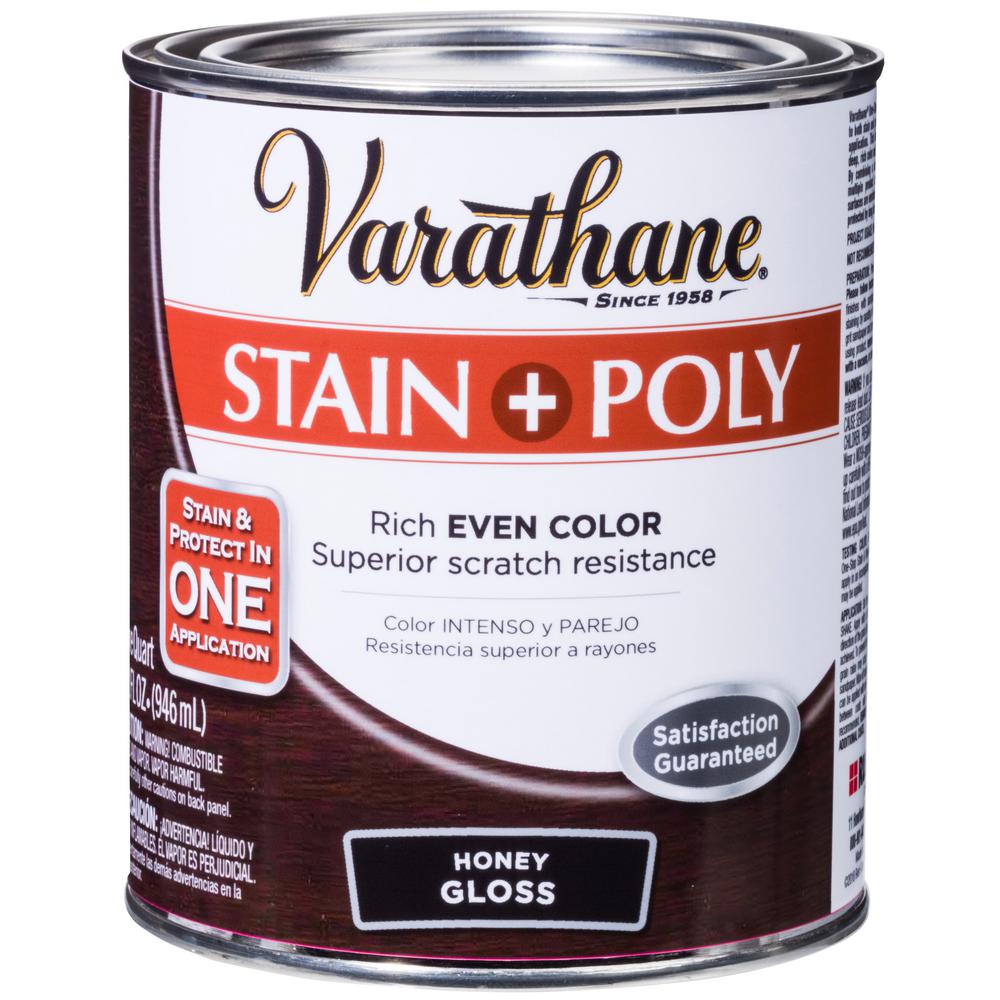 Varathane 1 Qt Honey Gloss Oil Based Interior Stain And Polyurethane